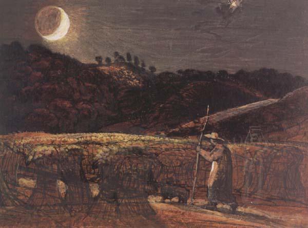 Samuel Palmer Cornfield by Moonlight Spain oil painting art